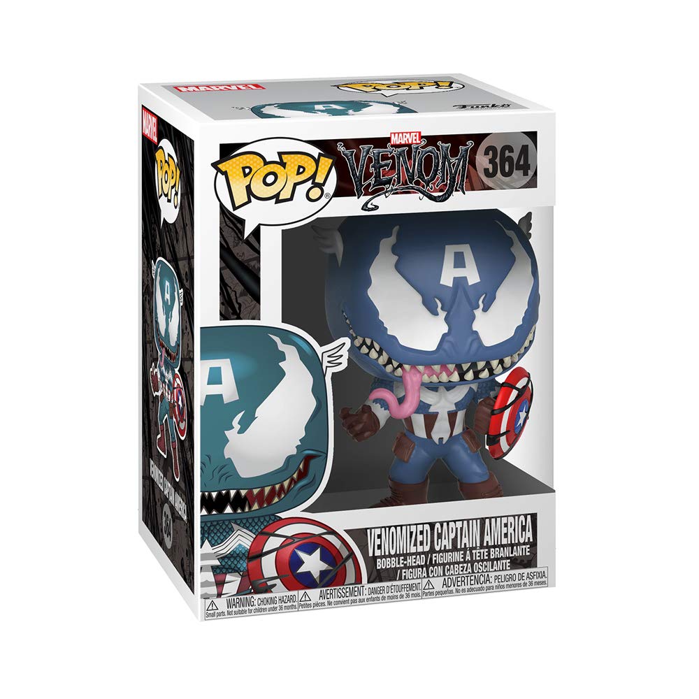Funko POP! Marvel Venom Captain America Vinyl Figure - Multicolor, One Size, Model 32686 - Collectible Gift for Kids & Adults