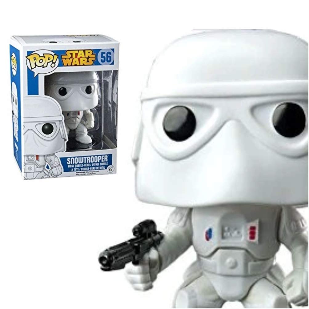 Funko Pop! Star Wars #56 Snowtrooper Figure - White Resin Collectible, Funko Model FUNVPOP5445