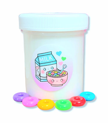 Frooty Loops Cereal Milk Handmade Thick & Glossy Slime 4Oz - Hoshimi Slimes