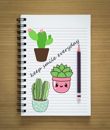 Cute Cactus Stickers For Kids,Random 50 Pcs Matte Vinyl Plant Stickers For Journaling,Waterproof Vinyl Cactus Stickers Small For