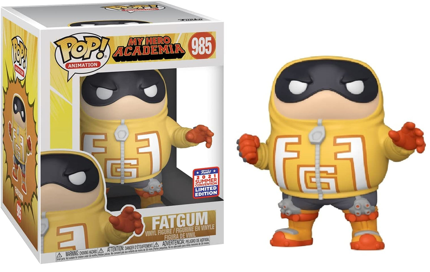 Funko Pop! My Hero Academia Fatgum 6 Inch Vinyl Figure - 2021 FunKon Exclusive, Multicolor
