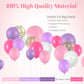 Pink And Purple Balloon Garland Arch Kit, Butterfly Balloon Arch Kit With Hot Pink Taro Purple Gold Confetti Balloons For Girls