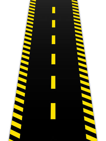 Racetrack Floor Running Black Racer Party Decoration Mat Road Table Runner Long Racetrack Tablecloth Drag For Party (Classic Sty