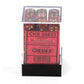 Chessex Manufacturing 26833 D6 Cube Gemini Set Of 36 Dice- 12 Mm - Black & Red With Gold Numbering