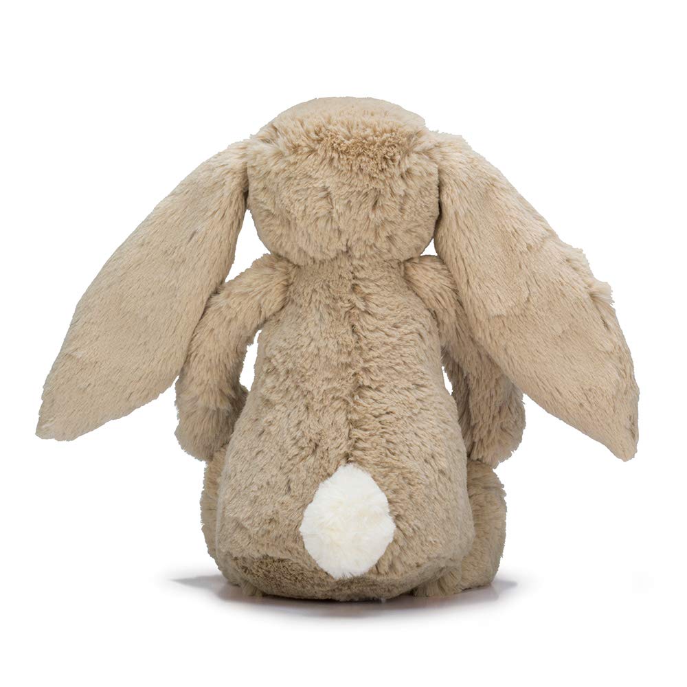 Jellycat Bashful Beige Bunny Stuffed Animal, Medium 12", Polyester Plush Toy, Model BAS3B