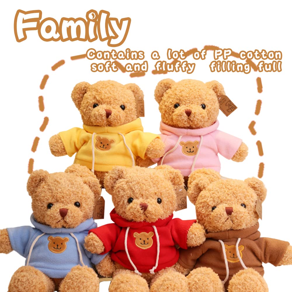 Galatee Cute Teddy Bear Plush Stuffed Animal, Teddy Bear With Clothes, Gifts For Children(15.7' Brown)