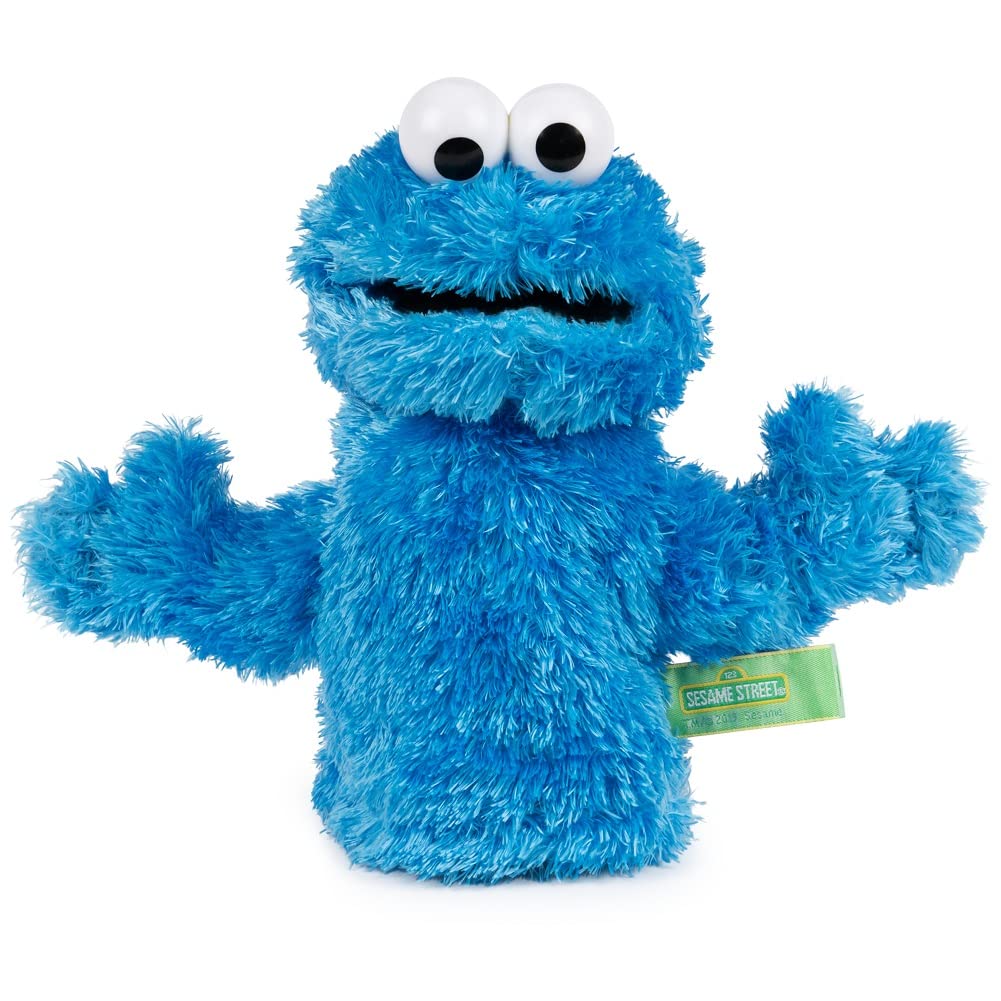 Gund Sesame Street Official Cookie Monster Muppet Plush Hand Puppet  enhanced Plush Toy for Ages 1 & Up  Blue  11 