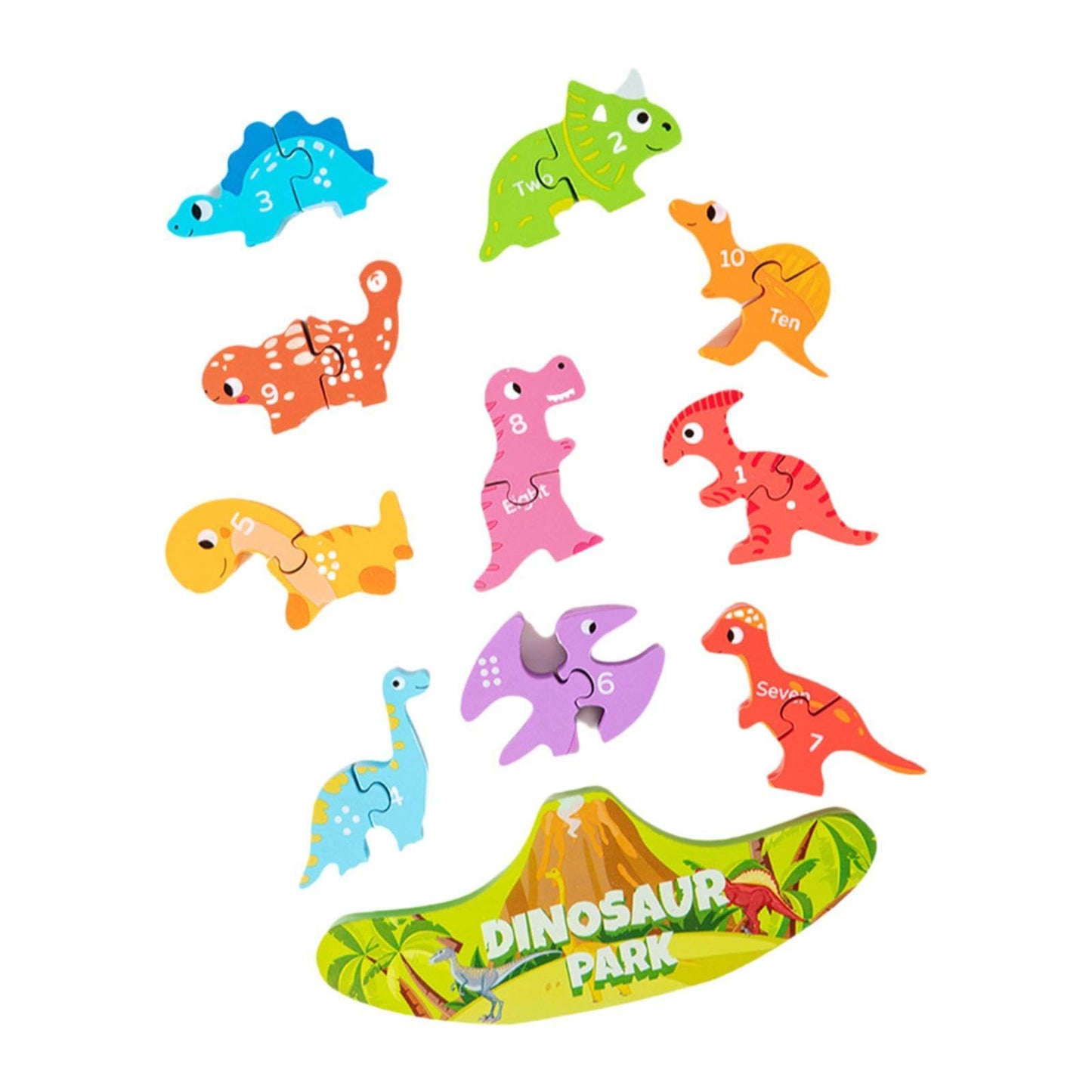 Atorse Wooden Dinosaur Stacking Toy Stacking Game For Boy Girls Kids Birthday Gifts|Baby | Toys For Baby | Developmental Baby To