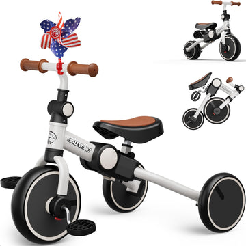 EagleStone Tricycle for Toddlers 1-3 Years Old,4 in 1 Foldable Toddler Bike, Birthday Gifts and Toys for 2, 3, 4, 5 Years Old Bo