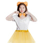 Jmkcoz Lion Ears Headband Tail Bowtie Tutu Costume Set, Lion Halloween Animal Fancy Dress Up Cosplay Party Favor