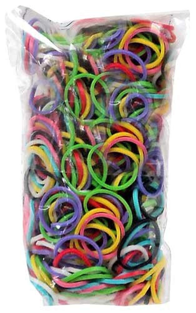 Pennsylvania Toy Co. Colorful Silicone Loom Bands - 600 Bands & 25 S Clips!
