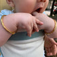 Ethlyn 2Pcs/Lot 18K Gold Plated Stars Kids Lucky Bangles &Bracelets Birthday Present For Boys And Girls