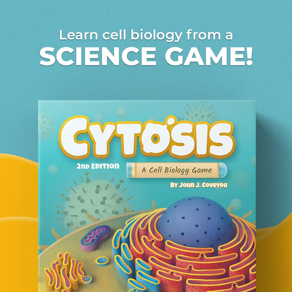 Genius Games Cytosis: Cell Biology Board Game, Strategy Game for Adults & Family, Cardboard, Model GOT1006, White
