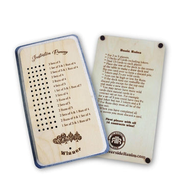 Frustration Rummy Scorecard Board Game - Family Game Night Set For 5 Players