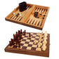 3-In-1 Chess Checkers & Backgammon Compendium Game, One Color