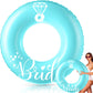 Motionchic Bridal Ring Pool Float 47.24'' Bachelorette Pool Floats Beach Bachelorette Party Decor Inflatable Bride Swimming Tube