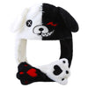 Loiahoer Anime Black White Bear Hat Moving Ears,Pressing the Bear Jumping Hat Cap Paws Will Make the Ears Move,Funny Novelty Gif