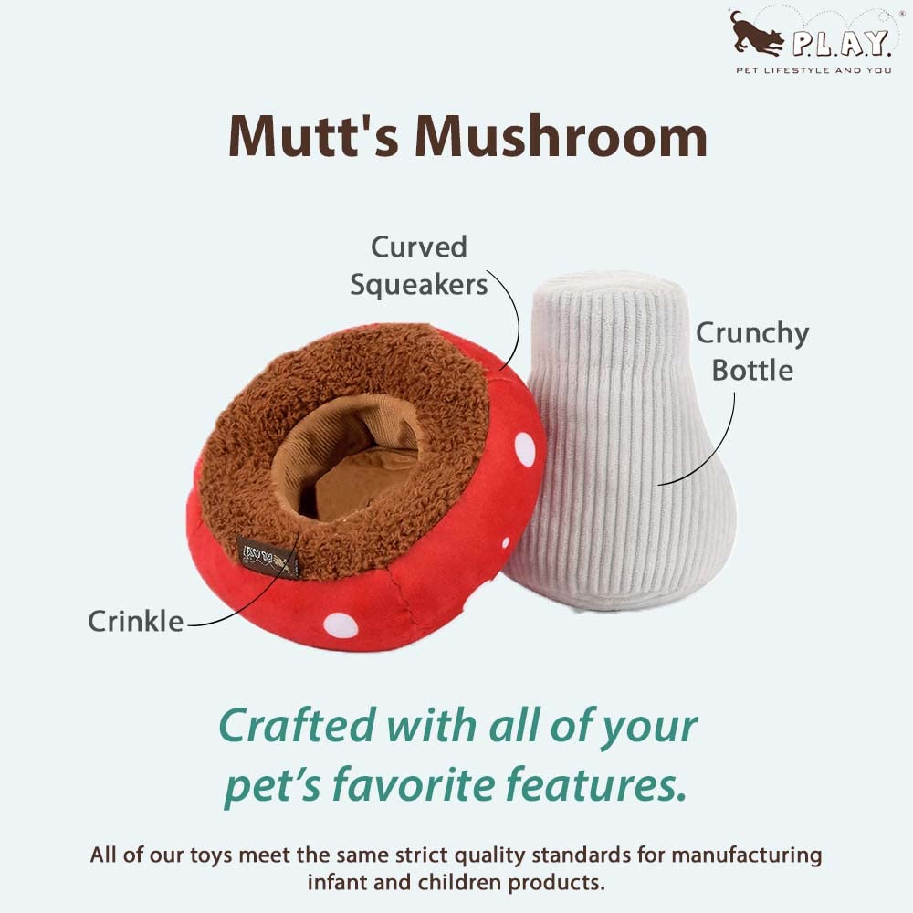 P.L.A.Y. Cute Plush Dog Toys - Blooming Buddies, Plant Themed Durable Squeaker Chew Toy, Great For Puppies & Small, Medium, Larg
