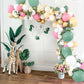 Pink And Green Balloons, 60Pcs Sage Green Pink Party Balloons, 12Inch Olive Green Pastel Pink Balloons Metallic Gold Confetti Ba