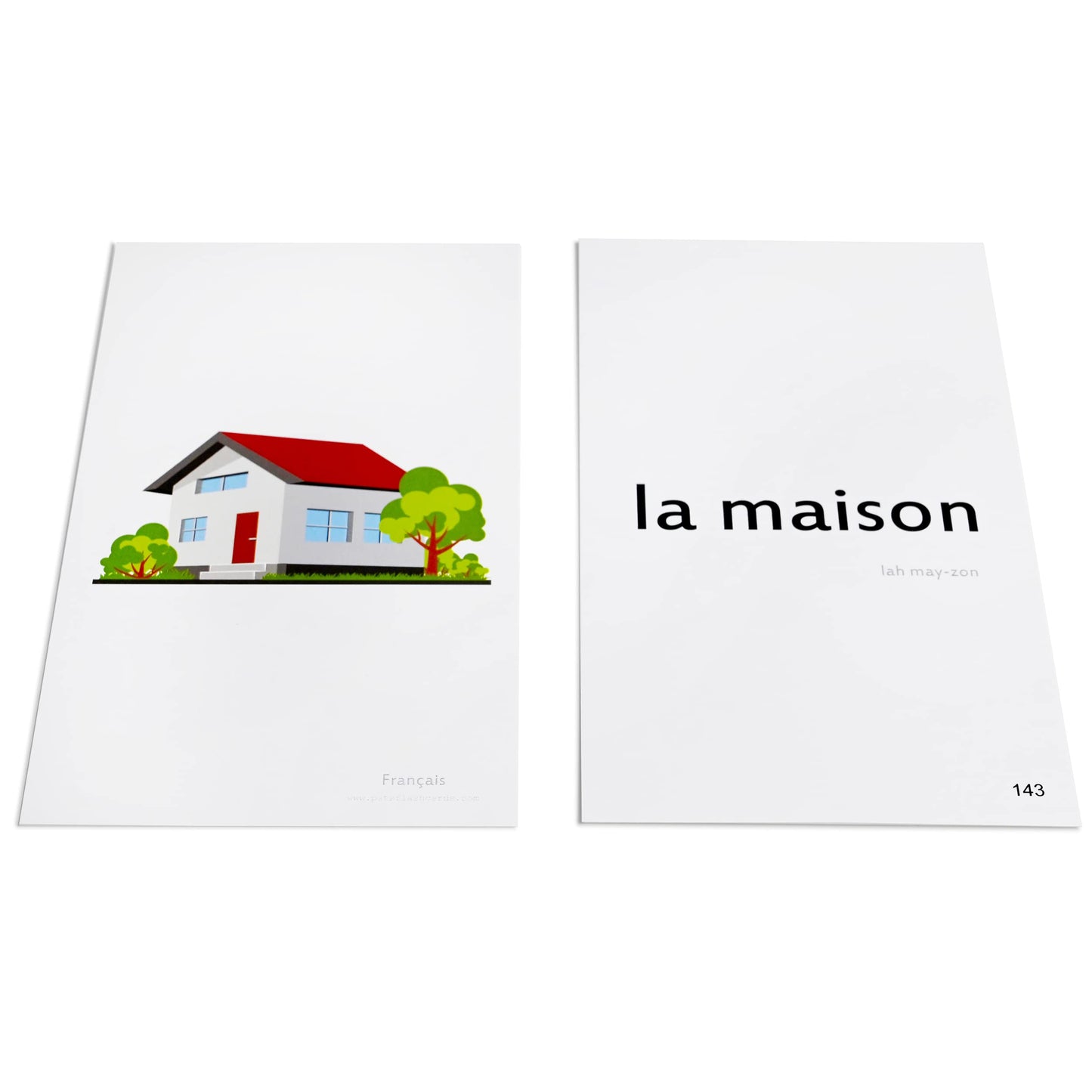 192 French Beginning Vocabulary Flash Cards With Original Artwork - For All Ages