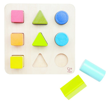 Hape Wooden Color And Shape Sorter Toy| Puzzle Board Montessori Preschool Educational Toy For Toddler 18M+