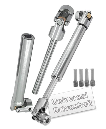 2PCS RC Crawler Drive Shaft for 1/10 Axial SCX10 TRX6 Wraith Redcat Capra GEN8 D90 TF2 RC4WD,ARRCat Stainless Steel Universal Dr