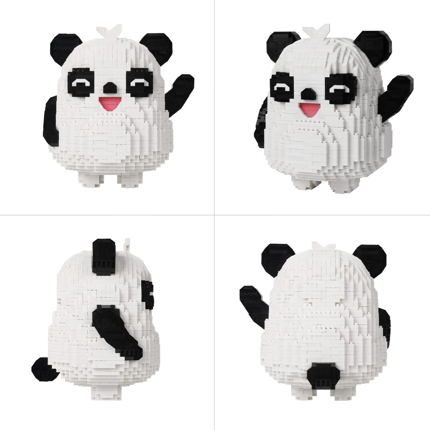 Larcele Animal Series Micro Building Blocks Animal Set, Diy Mini 3D Building Toy Bricks,1628 Pieces Kljm-07 (Panda)
