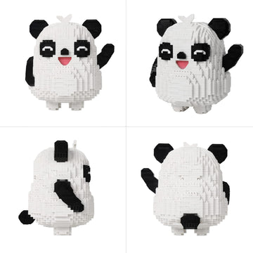 Larcele Animal Series Micro Building Blocks Animal Set, Diy Mini 3D Building Toy Bricks,1628 Pieces Kljm-07 (Panda)