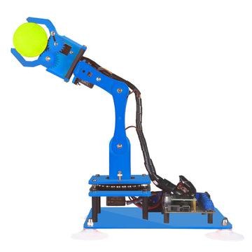 Adeept 5-Dof Robot Toys Arm Kit 5Axis Robotic Compatible With Arduino Ide Programmable Diy Coding Stem Robotis With Oled Display Processing Code And Pdf Tutorials For Adults Kids Gift Ages 16+ - Blue