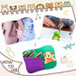 Lukbera 28Packs Plush Animals Keychain Set, Cute Mini Stuffed Animals Keychain Toys Heart Shape Cards For Kids Easter Egg Hunt E