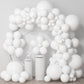 Matte White Balloons Cream Latex Balloon 5 10 12 18Inch Different Sizes 103Pcs White Balloons Kit For Kids Birthday Party Decoration Baby Shower Wedding Annversary Holiday