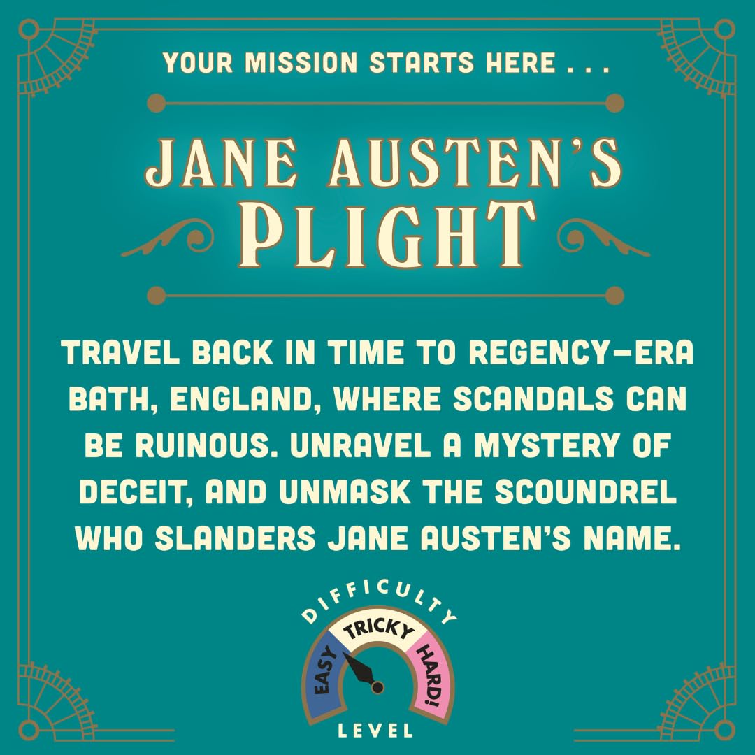 Ridley's Escape Room Game: Timescape - Jane Austen Edition, 1+ Players, Ages 12+, 90 Min Playtime, Re-Playable & Giftable