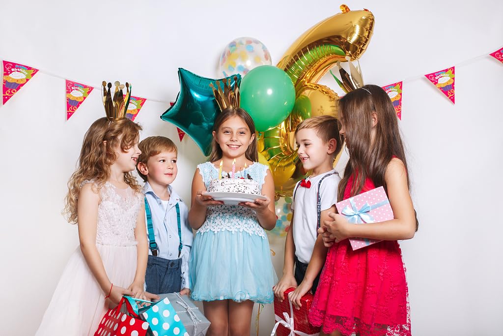 40 Inch Gold Mylar Foil Number 6 Birthday Balloon, Digital Balloons For 6 16 Boy Girl Party Decorations Supplies, Big Helium Bal