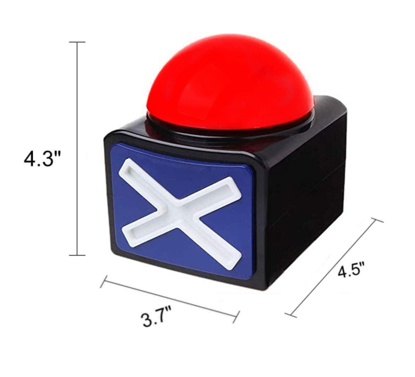 Ribosy Game Answer Buzzer, Game Buzzer With Lights And Sound Trivia Quiz Got Talent Buzzer, Buzzer Buttons For Game Show (Red-Black (1 Pack))