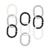 Nuby Linkables, Black, Grey, And White Attachable Links For Strollers, Car Seats, And Travel