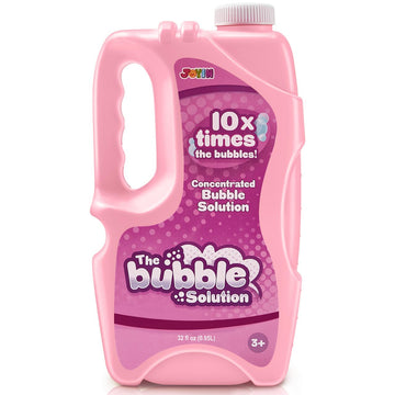 Joyin 32 Oz Bubble Solution Refills (Close To 1L/ 2.5 Gallon), Concentrated Solution For Bubble Machine, Wands, Blower, Easter (Pink)