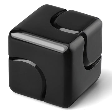 Dilabnba Fidget Spinner Toys Cube For Kids Adults, Metal Fidget Block Sensory Focus Toy Valentine Gift, Transformable Finger Stress Relief Easter Stuff Edc Desktop For Boy Girl Teens Men(Black)