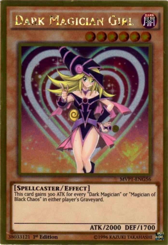Yu-Gi-Oh! - Dark Magician Girl (Mvp1-Eng56) - The Dark Side Of Dimensions Movie Pack Gold Edition - 1St Edition - Gold Rare