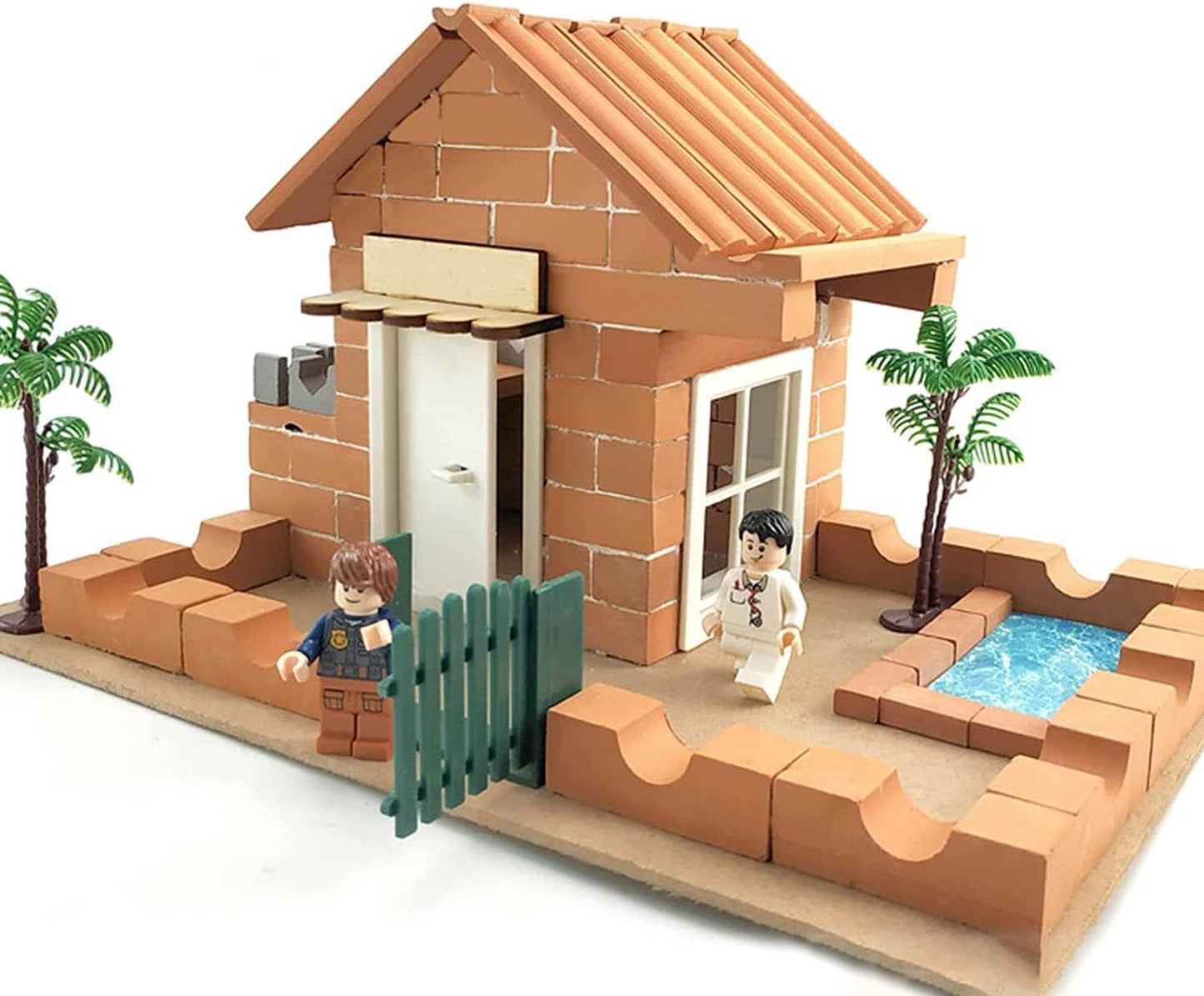 Cayway Mini Red Wall Bricks - 420Pcs Tiny Bricks For Landscaping & Dollhouse Mini Gardens