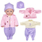 Doll Clothes 3 Set Baby Doll Clothes Fit For 16 To 17 Inch Baby Dolls 15 Inch Dolls(Total 7 Pcs)