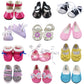 Sotogo 12 Pairs Of 18 Inch Doll Shoes Fits For American 18 Inch Doll Include Sandals Leather Shoes Ballet Shoes