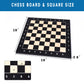 GSE Games & Sports Expert Professional Tournament Chess Board Only  Beech & Black Maple Inlaid Chessboard  Portable Chess Board for Beginners  Kids  mature-themeds (Large: 19/ Square: 2 Black)