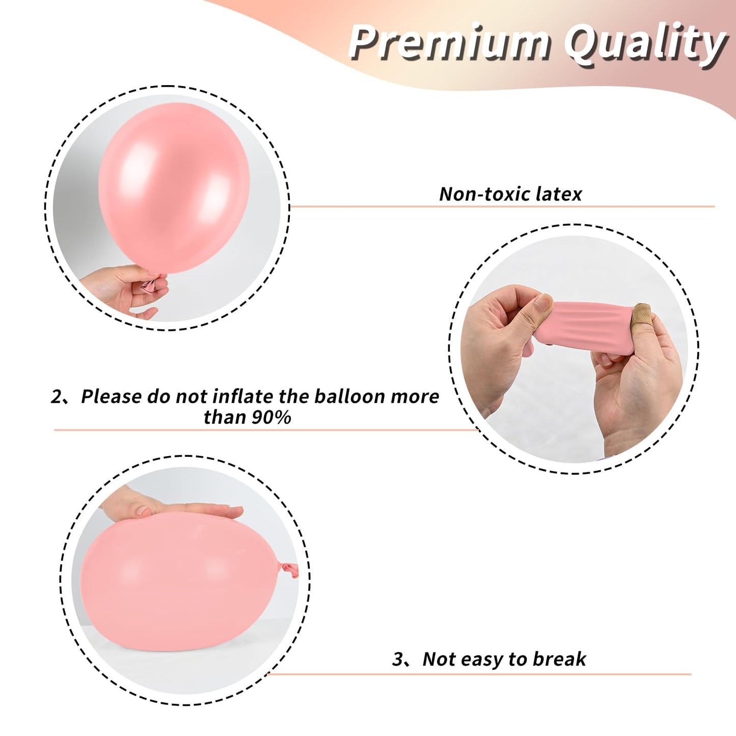 Rose Gold And Pink Balloons, Blush Pink Metallic Rose Gold Balloons Retro Pink Pastel Pink Rose Gold Confetti Balloons For Girls