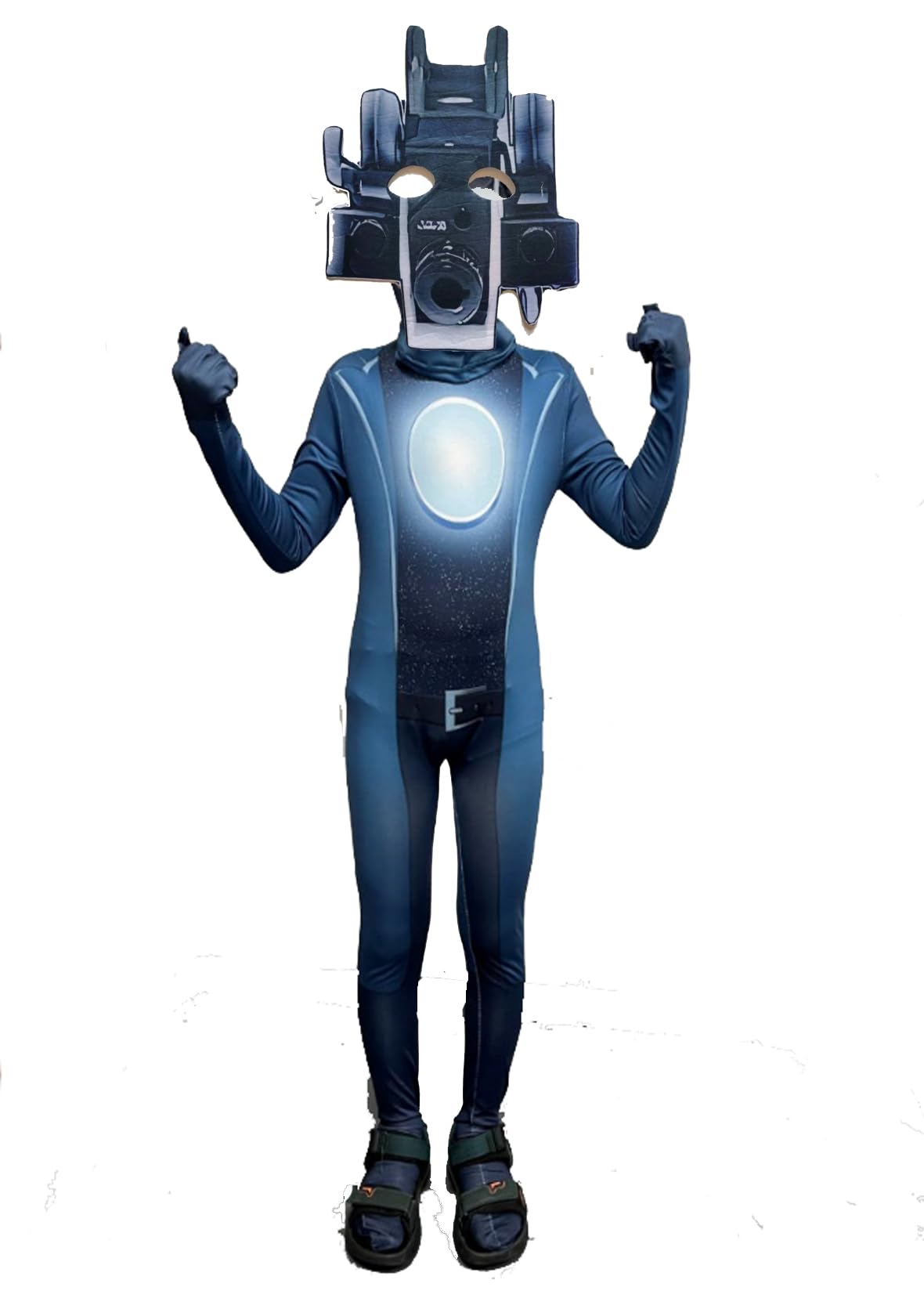 Mssmile-Fankid Tv Camera Costume For Kids Tv Man Camera Man Jumpsuit Cosplay Video Game Costumes Halloween Clothing(8-9Y/140Cm,Tvd1)