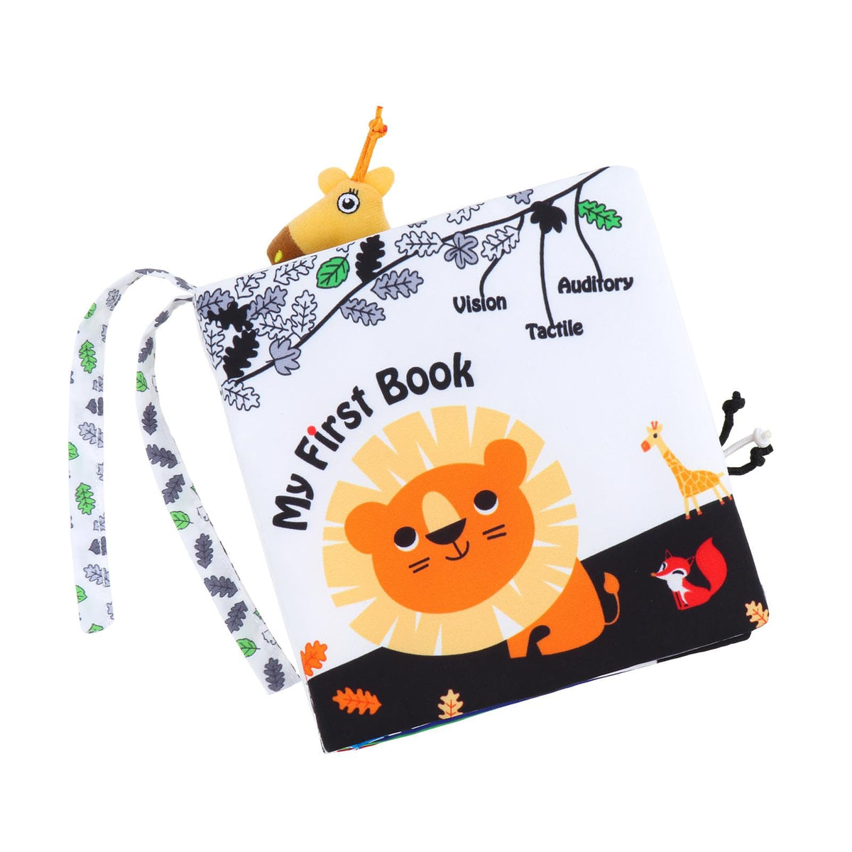 Trendivibe Soft Activity Baby Book Crinkle Cloth Books For Boys Children Infants Lion| Baby Learning Toy | Infant Activity Toy |