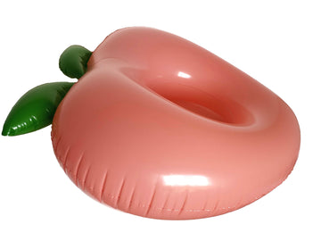 Inflatable Pool Floats - Avocado Pool Raft, Peach Pool Float, Gold Glitter Pool Float (Peach)