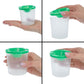 12 Pack No Spill Paint Cups With Lids for Kids, Arts and Crafts Supplies for Classrooms (4 Colors, 3 x 3 In)
