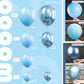Partywoo Light Blue Balloons, 142 Pcs Light Blue And Metallic Blue Balloons Different Sizes Pack Of 18 Inch 12 Inch 10 Inch 5 Inch For Balloon Garland Arch As Birthday Decorations, Party Decorations