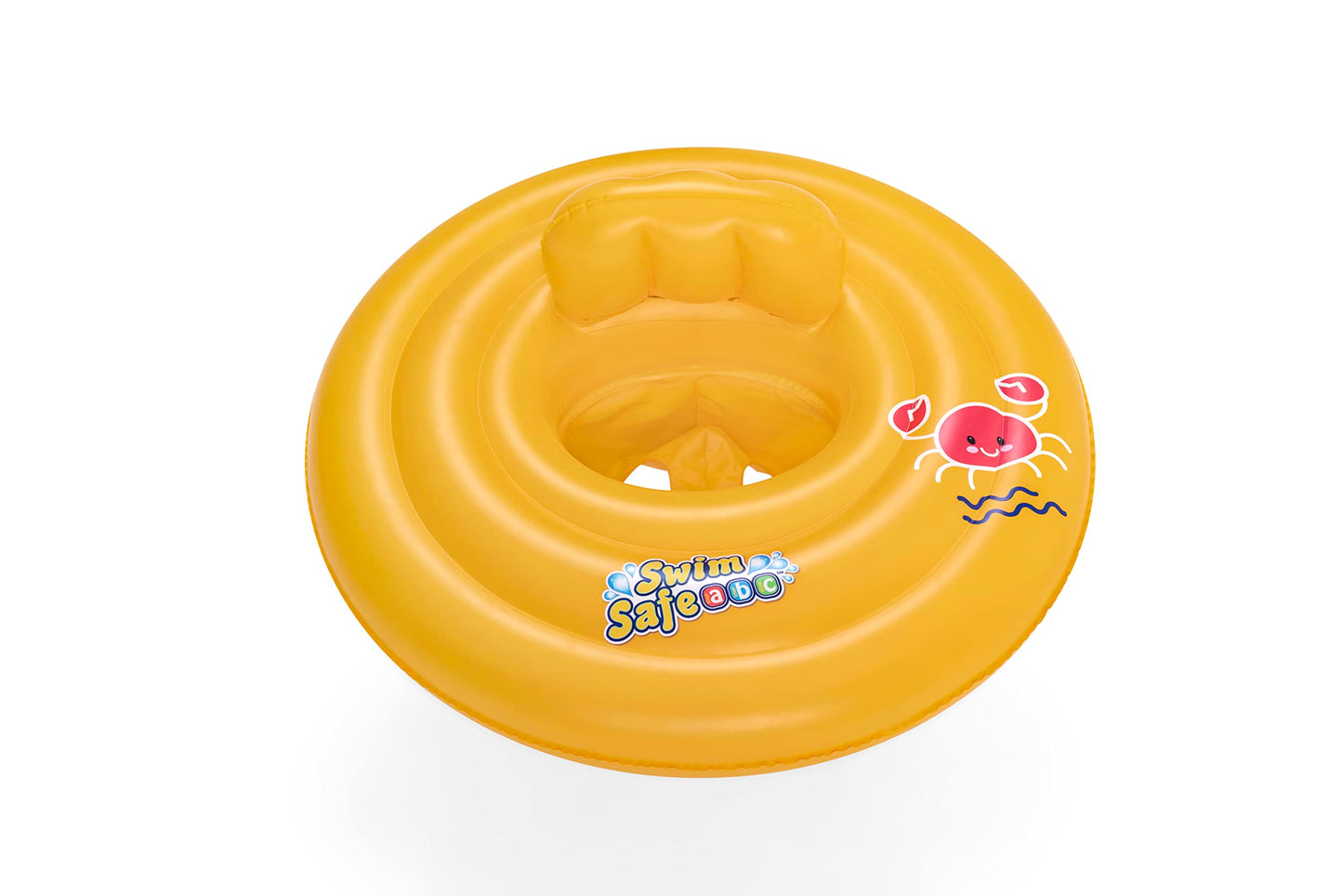Bestway Inflatable Swimming Float for Infants, Round Baby Boat, 69cm, Yellow, Model 32096, for Ages 0-12 Months