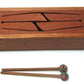 Mahogany Wood Tongue Drum Slit Tongue Log Drum With Mallets 4 Notes, Professional Sound / Quality  Jive Brand